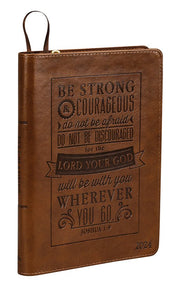 Be Strong And Courageous, 2024 Executive Zippered Planner