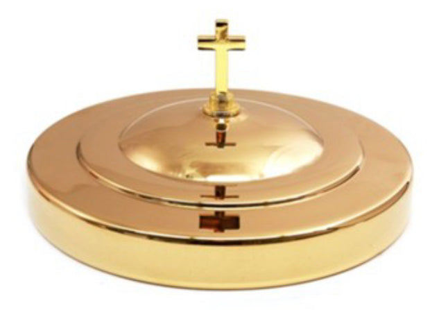 Brass Finish Stainless Steel Stacking Bread Plate Cover