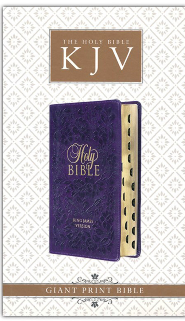 KJV Giant Print Bible- Leather Purple