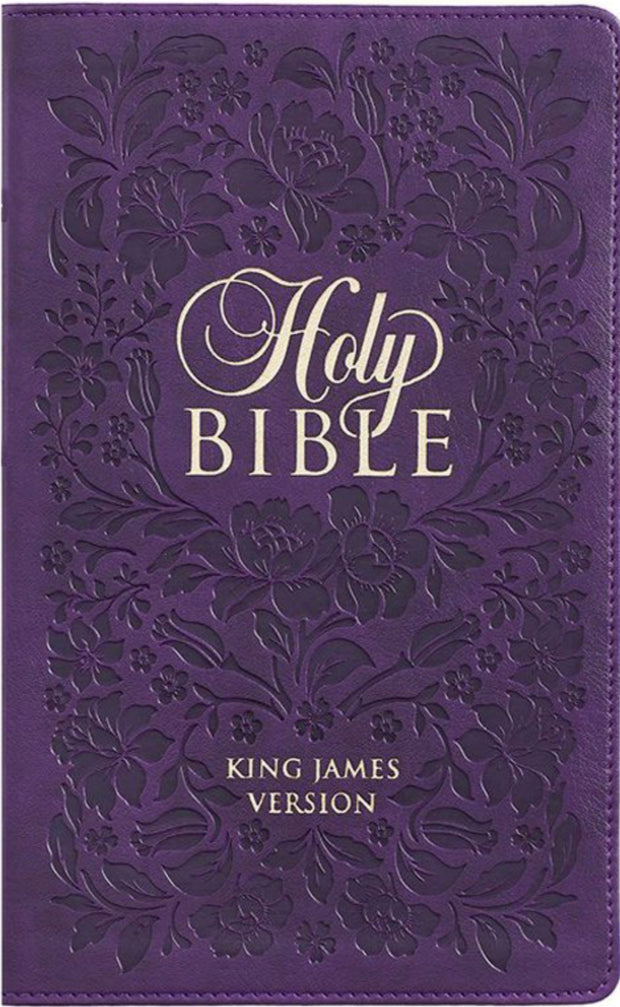 KJV Giant Print Bible- Leather Purple