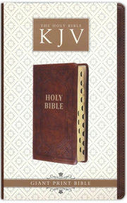 KJV Giant Print Bible-Leather Brown