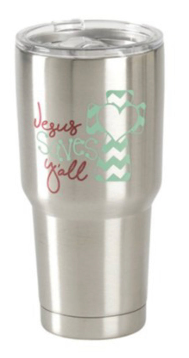 Jesus Saves All Stainless Steel Travel Mug