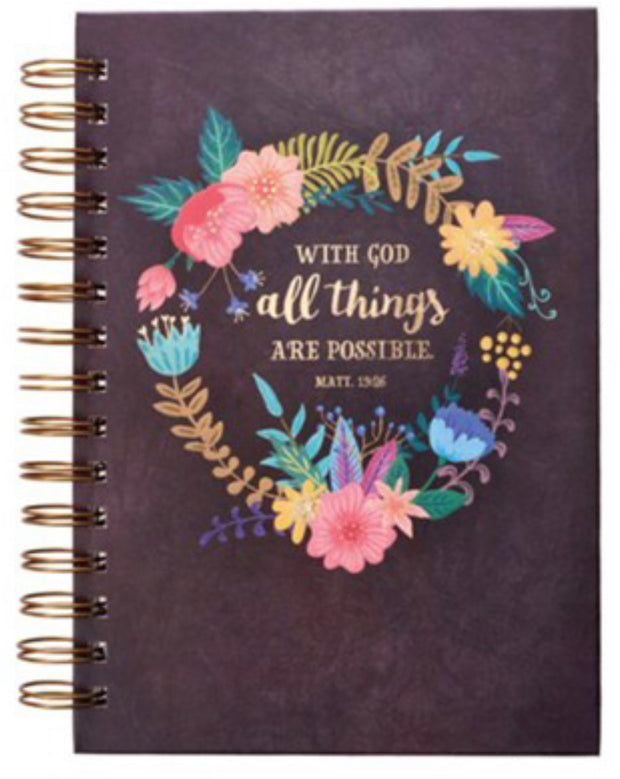 With God All Things are Possible Spiral Journal