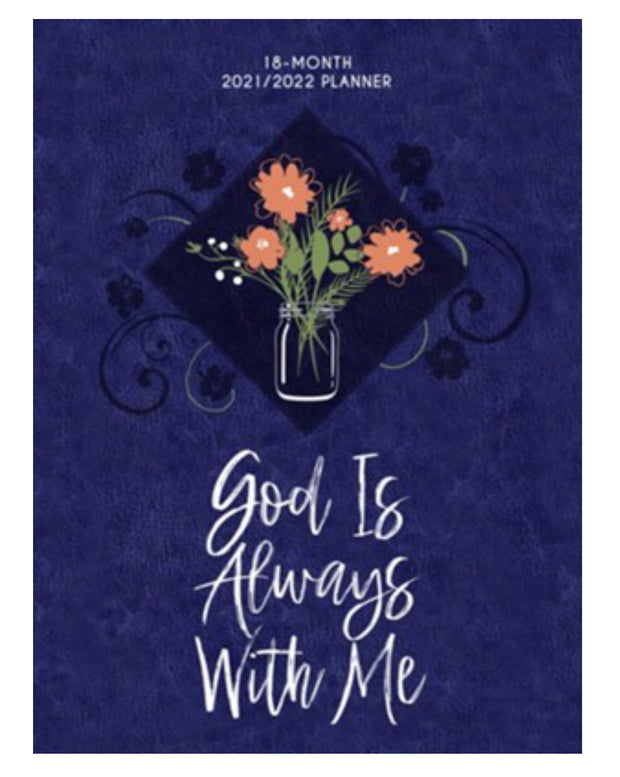 2022 God Is Always with Me 18-Month Planner with Zipper