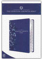 The NLT Spiritual Growth Bible Navy Faux Leather