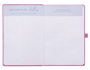 Faux Leather Undated Strauss Planner, Pink