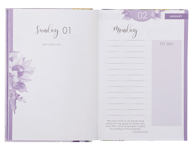 2023 HARDCOVER 12-MONTH PLANNER, ASK SEEK KNOCK