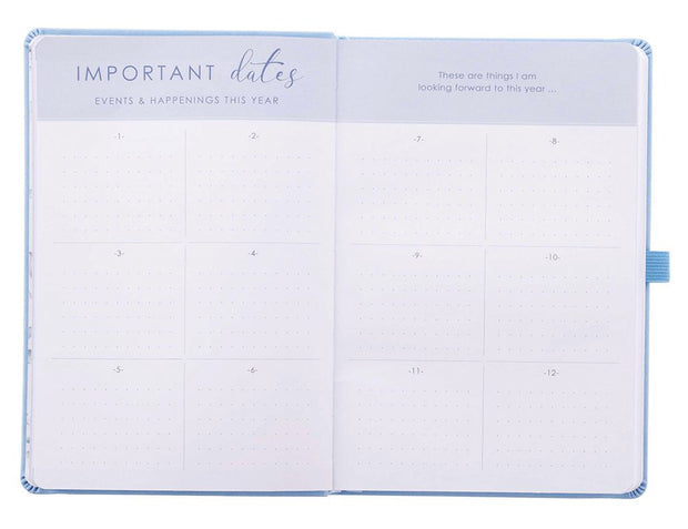 Faux Leather Undated Strauss Planner, Blue