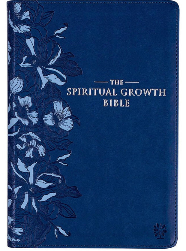 Copy of The NLT Spiritual Growth Bible Navy Faux Leather