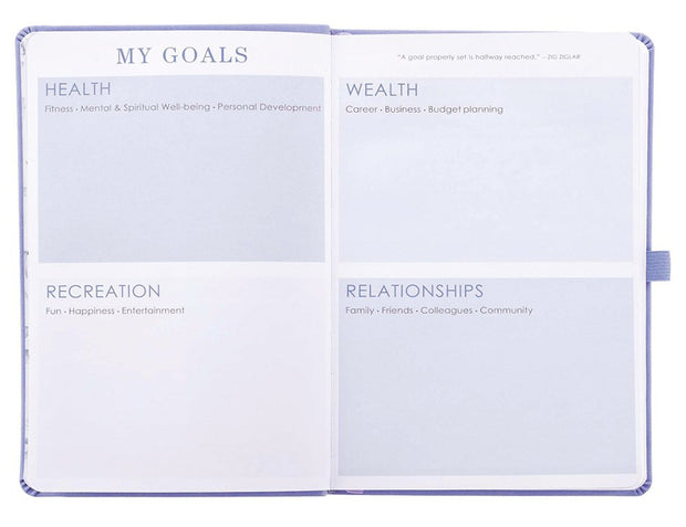 Faux Leather Undated Strauss Planner, Purple