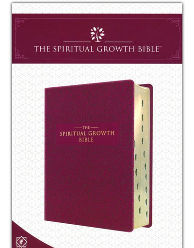 The NLT Spiritual Growth Bible Berry Faux Leathe