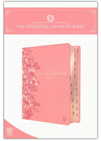 The NLT Spiritual Growth Bible Pink Faux Leather