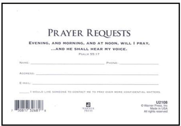 Prayer Request Cards, 50