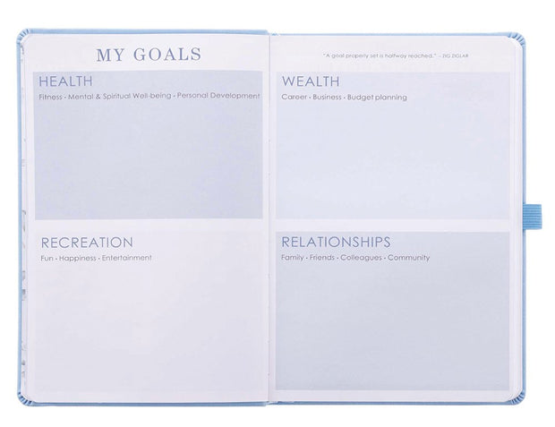 Faux Leather Undated Strauss Planner, Blue