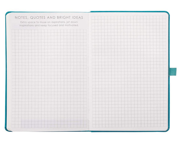Faux Leather Undated Baxter Planner, Teal