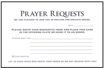 Prayer Request Cards, 50