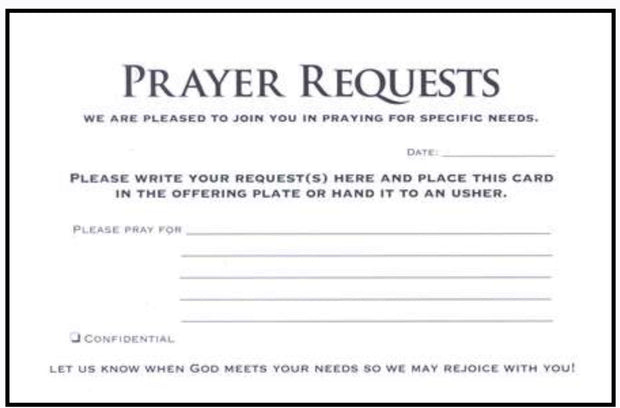 Prayer Request Cards, 50