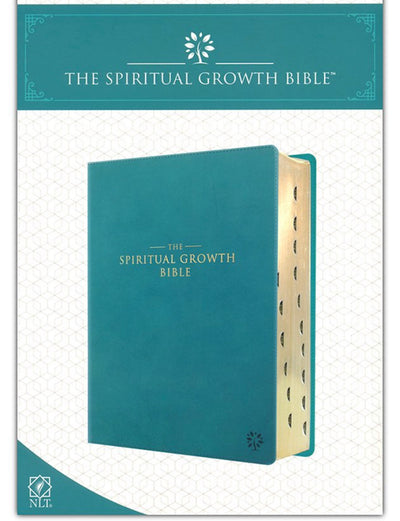 The NLT Spiritual Growth Bible Teal Faux Leather