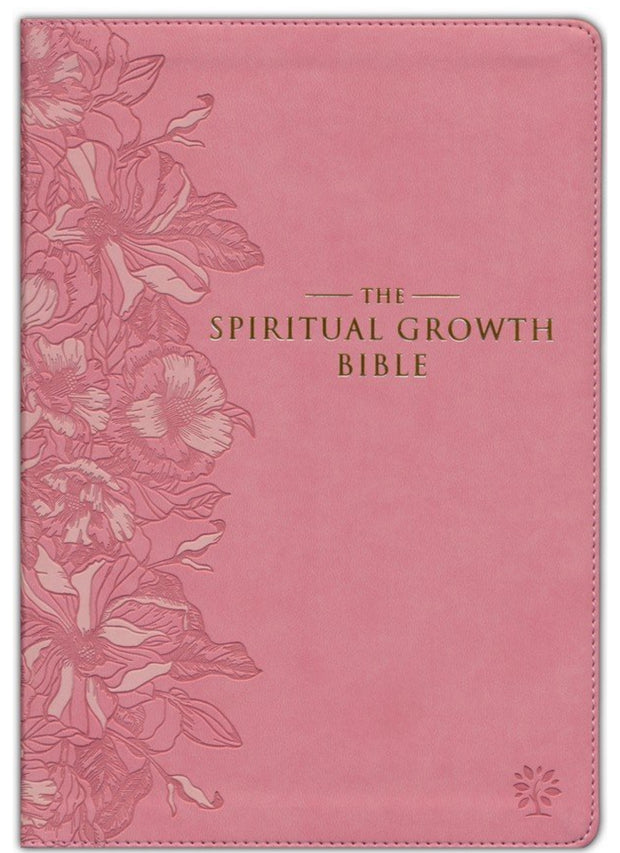 The NLT Spiritual Growth Bible Pink Faux Leather