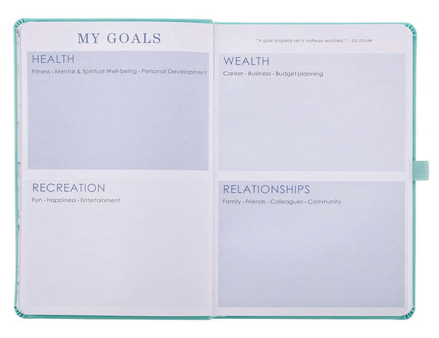 FAUX LEATHER UNDATED STRAUSS PLANNER, GREEN