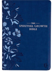 The NLT Spiritual Growth Bible Navy Faux Leather