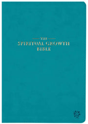 The NLT Spiritual Growth Bible Teal Faux Leather