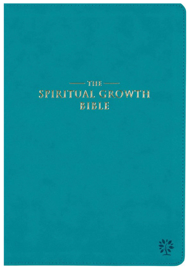 The NLT Spiritual Growth Bible Teal Faux Leather