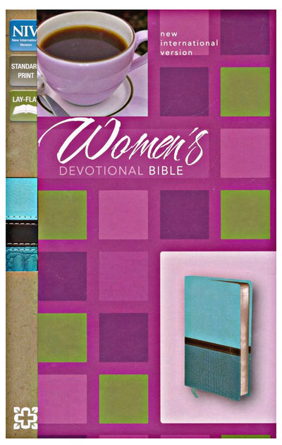 NIV Women's Devotional Bible--soft leather-look, turquoise/Caribbean blue