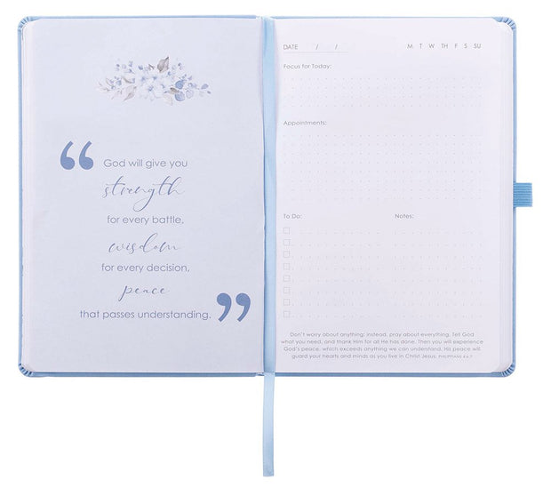 Faux Leather Undated Strauss Planner, Blue